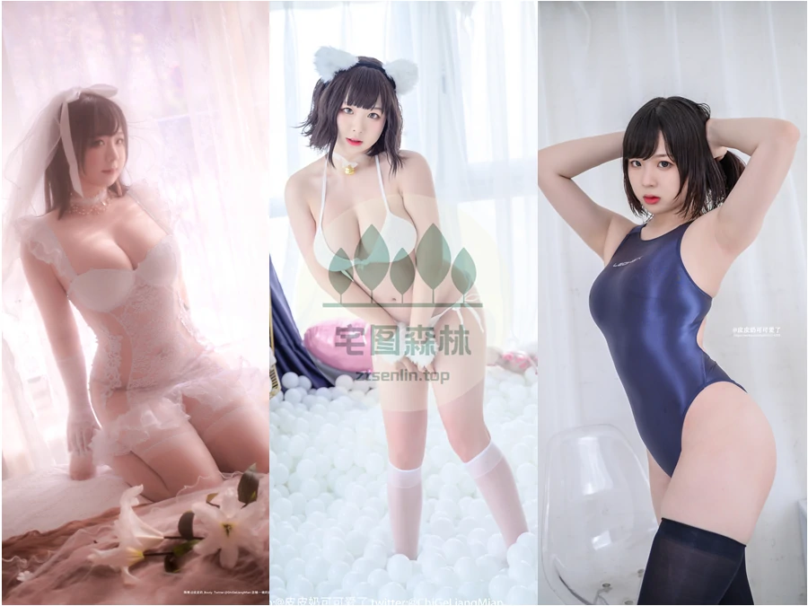 皮皮奶写真合集下载&汇总：波浪如雪，腰肢似莲[62套-37.3G]-第3张-宅图森林写真资源合集下载